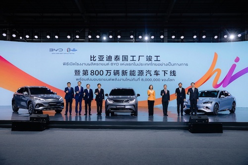 比亞迪泰國(guó)工廠下線第800萬(wàn)輛新能源車 中國(guó)汽車全球化邁入新階段